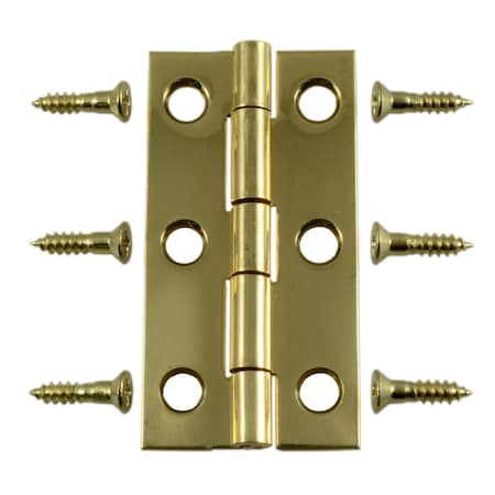 Midwest Fastener 2 x 1" Solid Brass Butt Hinges 3PK 37164